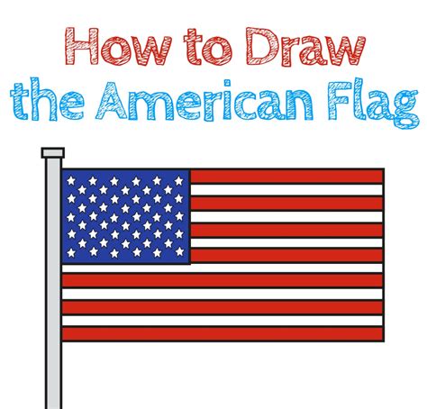 How To Draw The American Flag How To Draw Easy