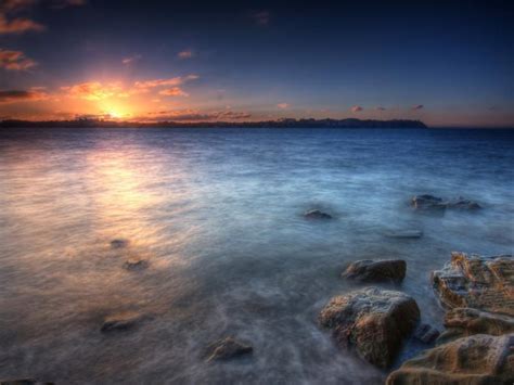 Sunset At Half Moon Bay Marina Auckland New Zealand обои для рабочего