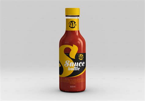 Glass Tomato Sauce Bottle Mockup Set Graphics Graphicriver