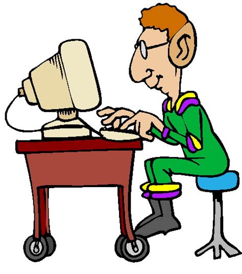 Computer Man Onputer Clipart Clip Art Clipartix