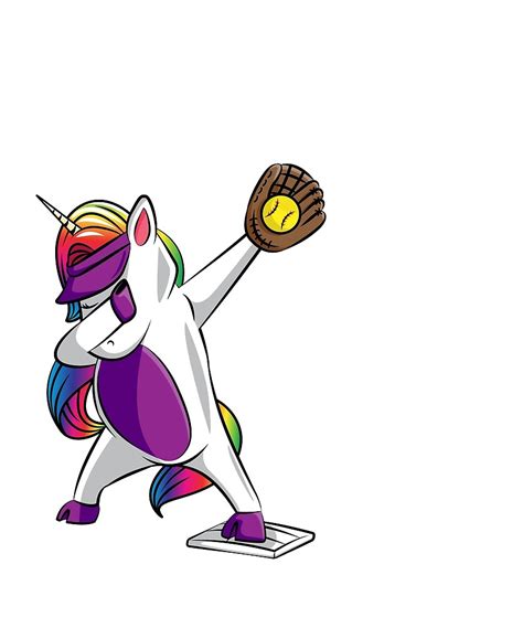 The largest data of free vector icons. "Softball Dabbing Unicorn Girls Softball Dab Softball Gift ...