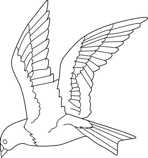 Flying Bird Coloring Page Free Clip Art Bird Drawings Colorful