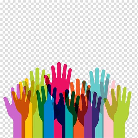 Multicolored Human Hand Diversity Inclusion Education