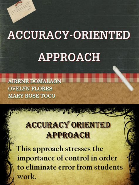 accuracy oriented approach pdf accuracy and precision linguistics