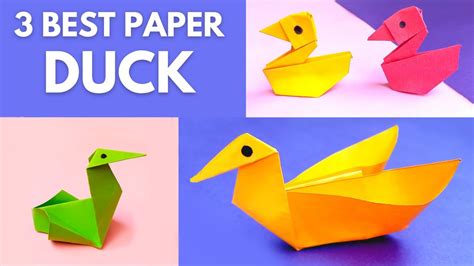 Origami Paper Duck How To Make Paper Duck Easy Paper Bird Duck