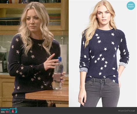 Pennys Navy Star Print Sweater On The Big Bang Theory Outfit Details