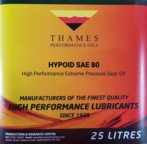 Hypoid Sae 80 Gear Oil Thames