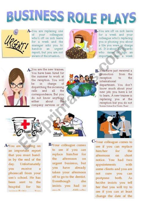 130 Role Play Ideas Roleplay Speaking Activities Role