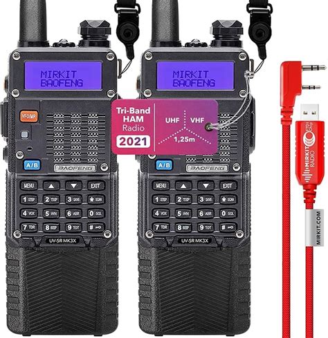 Bundle 2x Baofeng Uv 5r Mk3x 5 Watt Fcc Approved Tri Band Radio