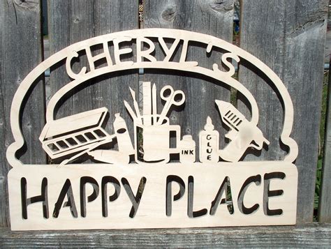 Personalized Craft Room Wood Sign Crafter She Shed Sign Etsy Shed