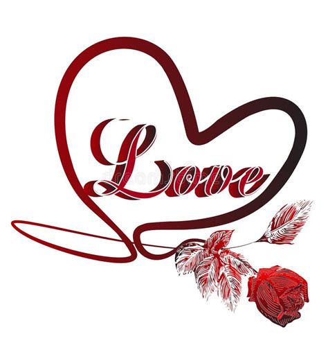 Cuore Del Logo Di Simbolo Di Amore Illustrazione Di Stock