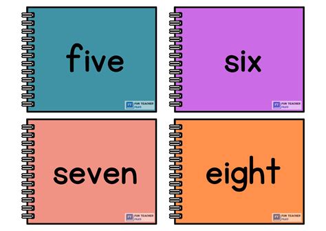 Number Flashcards From 1 To 10 Notepad Design Fun Teacher Files