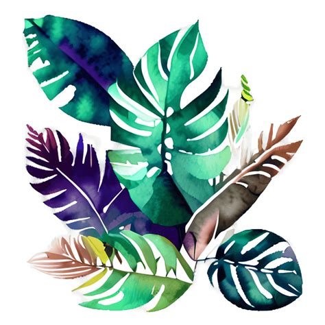 Watercolor Tropical Leaves · Creative Fabrica