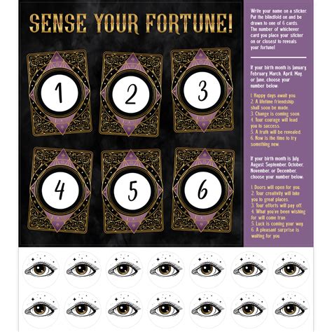 Fortune Teller Large Party Game For 12 Party Supplies Canada Open A Party