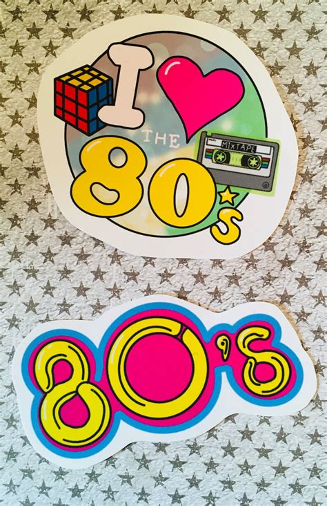 80s Vinyl Sticker Pack I Love The 80s Sticker Pack Vinyl Etsy