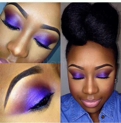 Pretty Purple Eye Makeup Make Up For Dark Skin Pinterest
