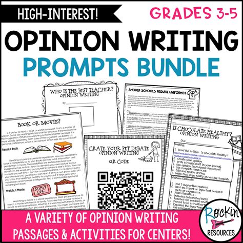 First Grade Opinion Writing Prompts Ph