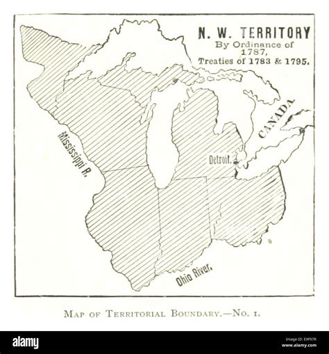 Farmer1884 P137 Map Of Territorial Boundary No 1 1783 95 Stock