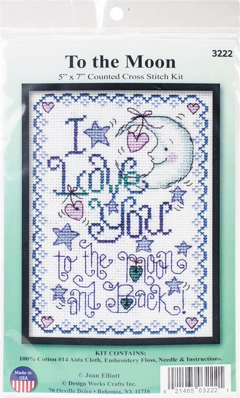 Design Works Counted Cross Stitch Kit X To The Moon Count