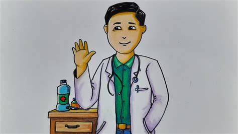 Tutorial Mudah Gambar Dokter Cara Mudah Gambar Orang Kartun Dokter Gambar Dokter Youtube