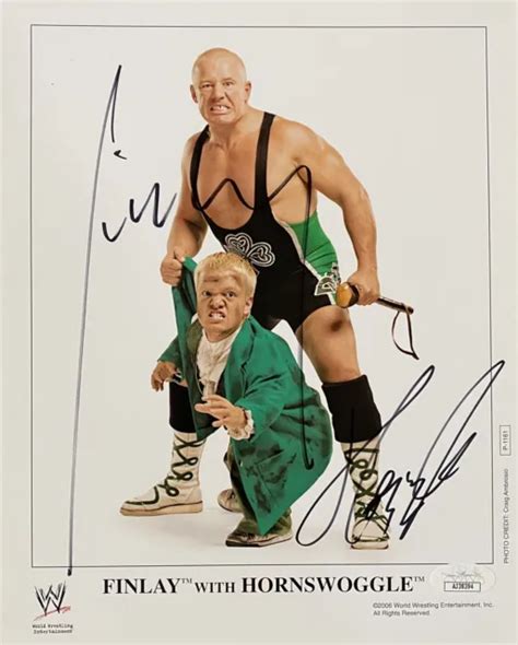 Official Wwe P Series P Promo Jsa Autographed Finlay Hornswoggle Picclick