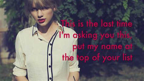 The Last Time Taylor Swift Feat Gary Lightbody Lyrics Hd Youtube