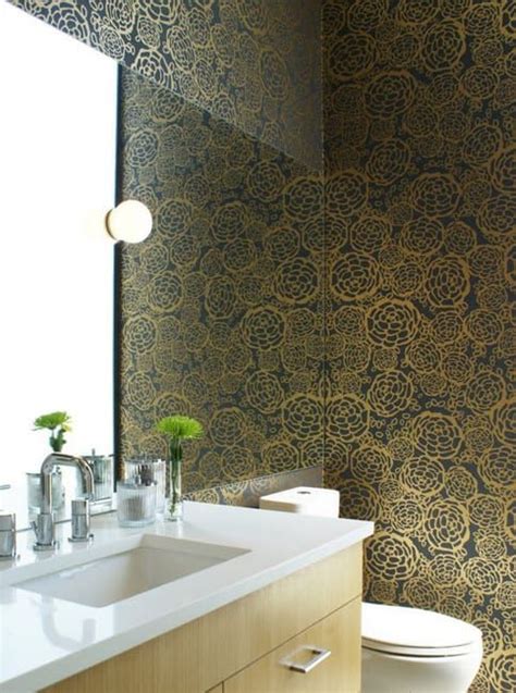 Beautiful Floral Wallpaper In Modern Bathrooms 35 Wall Design Ideas