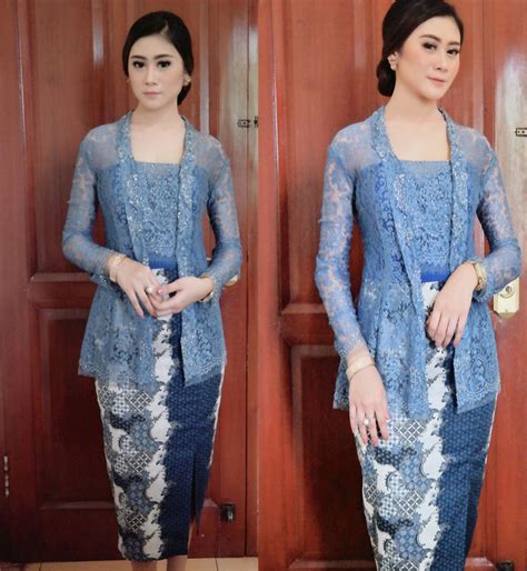 Gaun ini simpel namun mewah dengan detail full beads yang klasik. Kebaya Brokat Orang Tua Pengantin - Ceria Bulat h