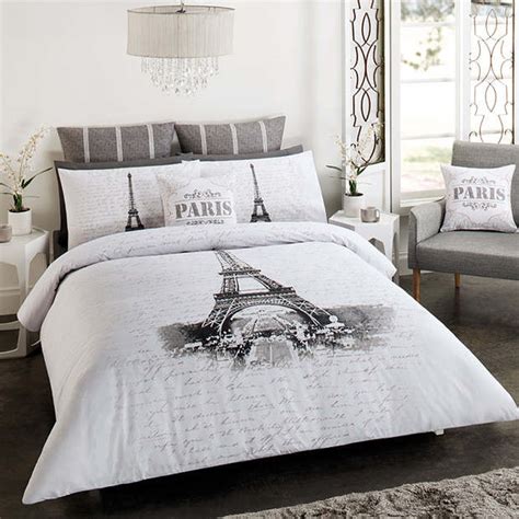 10 stunning paris bedding sets for sale! PARIS EIFFEL TOWER DOUBLE FULL bed QUILT DOONA COVER SET ...