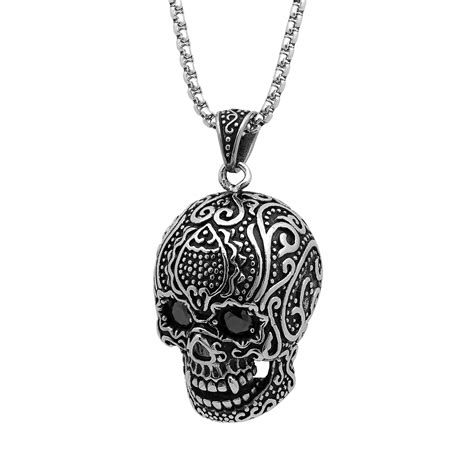 Gothic Skull Pendant Silver Hmy Jewelry Touch Of Modern