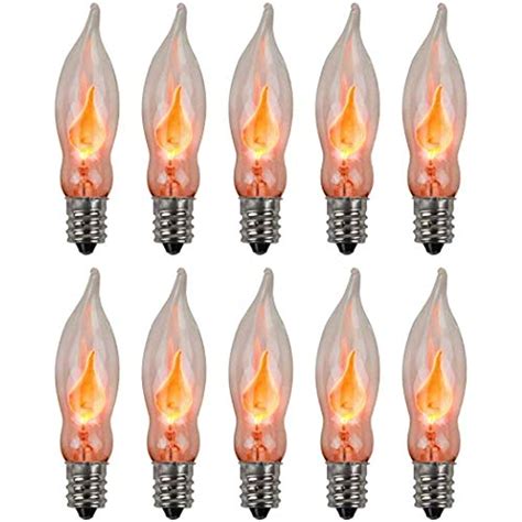A101 Flicker Flame Light Bulb 3 Watt 130 Volt E12 Candelabra Base