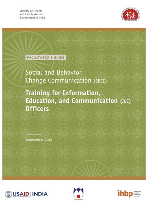 Facilitators Guide Social And Behavior Change Communication Sbcc