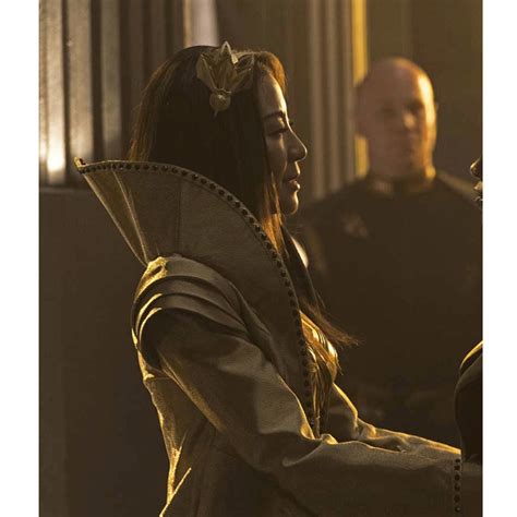 Michelle Yeoh Star Trek Discovery Emperor Georgiou Glittery Golden Coat