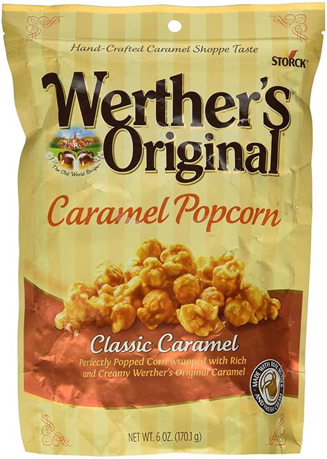 Werthers Original Caramel Popcorn Classic Caramel 6 Ounce Bag Pack