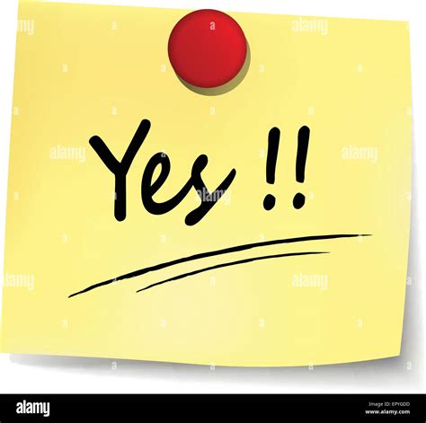 Illustration Of Yes Yellow Note Concept Sign Stock Vector Image And Art