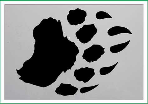 Bear Paws And Claws Print Mylar Stencil 190 Micron Mylar A4 A3 Etsy Uk