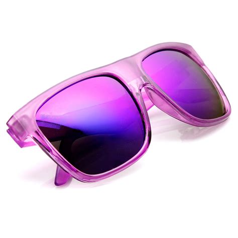 retro fashion frosted color horn rimmed style sunglasses w color mirr sunglass la