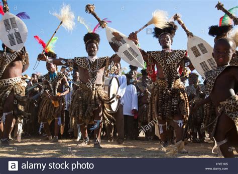 Members Of The Shembe Church Perform A Religious Ritual Clad In Stock