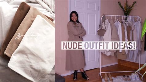 How I Style Beige Nude Lookbook My Wardrobe Essentials Youtube