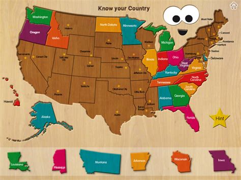 Wood Puzzle Usa Map