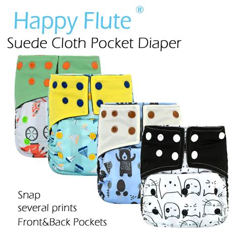 Happy Flute Os Suede Cloth Pocket Diaperwith Back And Front Pockets