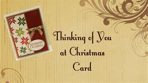 Thinking Of You At Christmas Card Tutorial Youtube
