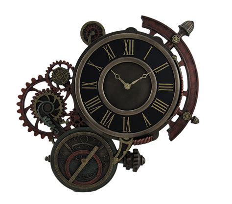 Mechanical Steampunk Astrolabe Star Tracker Wall Clock 17 Inch