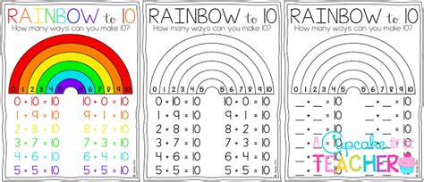 Freebielicious Making Tens With A Rainbow To 10