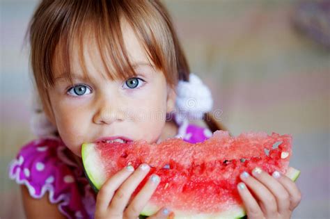 Funny Child Eating Watermelon Stock Photo Image 11622998