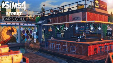 Street Bar And Grill 🔥 Shipping Container Restaurant No Cc The Sims 4