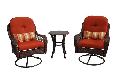 Better Homes And Gardens Azalea Ridge Outdoor Wicker 3 Piece Bistro Set Orange