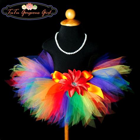 Colorful Primary Rainbow Tuturainbow Birthday Tutu Clown Tutu