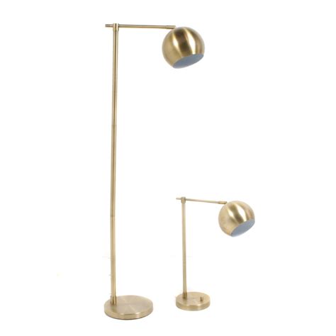 Hextra Gold Tone Floor And Desk Lamps Ebth