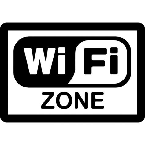 Wifi Zone Rectangular Signal Icons Free Download
